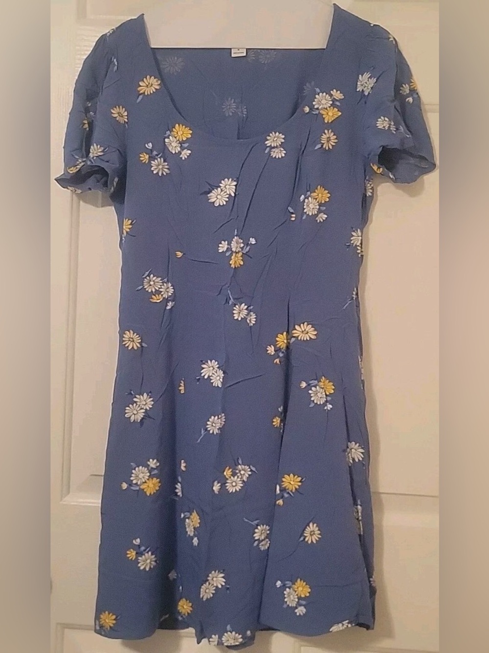 NWT Old Navy Blue Floral Scoop-Neck Mini Dress